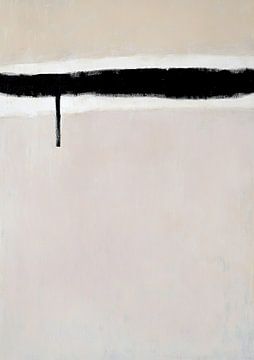Abstract Beige Minimal Stripe Scandi van Niklas Maximilian