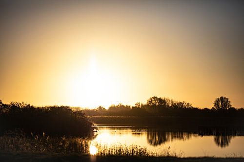 Sunset over Lauwersmeer