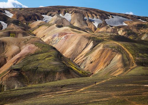Landmannalaugar – Blick auf die farbenprächtigen Berge, Island 