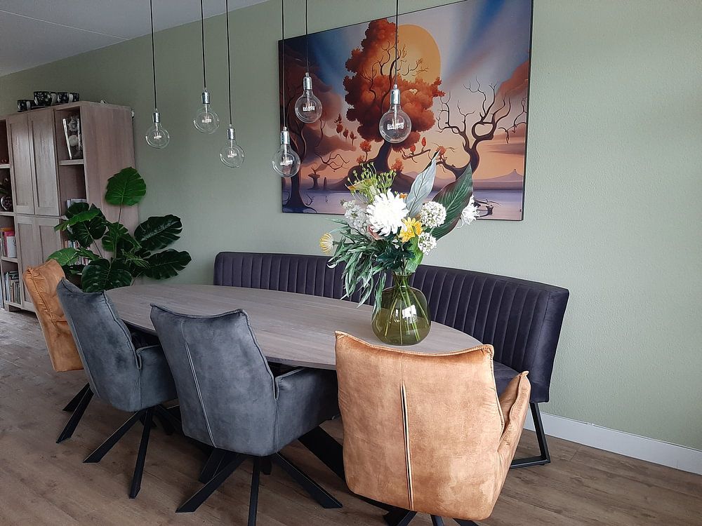 Surrealist landscape, Dali style, golden hour  by Betty Maria Digital Art 