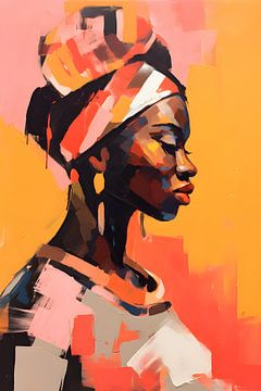 Farbenfrohes Porträt von Afrika von But First Framing