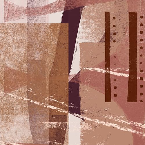 Raw Romance. Moderne abstracte kunst in warme kleuren nr.7