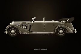 Mercedes 770-K Black and White by Jan Keteleer