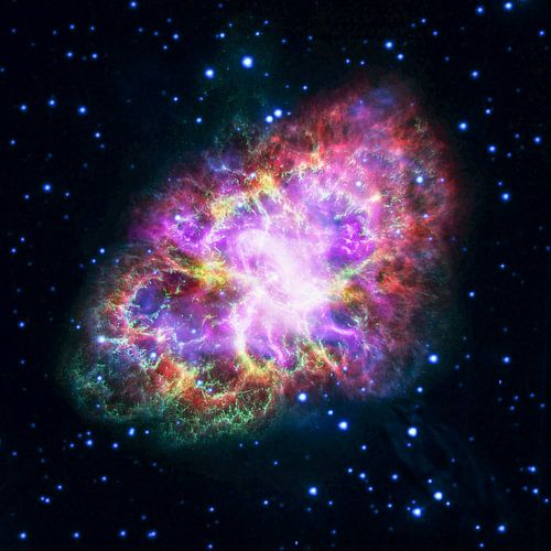 Crab Nebula van Space and Earth