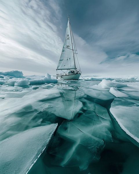 Mer de glace par fernlichtsicht