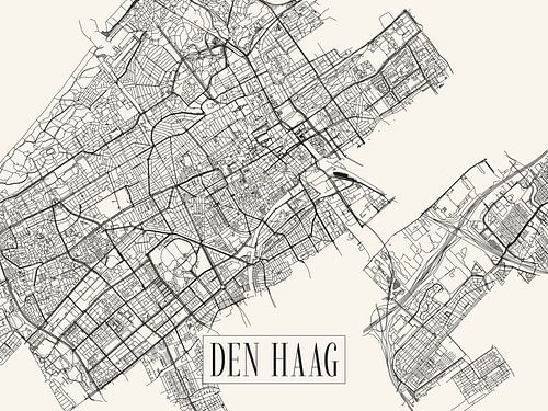 Stadskaart Den Haag - Stad - Lichte variant - Plattegrond