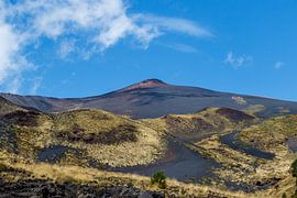 View of the volcano Etna in summer in Sicily, Italy by WorldWidePhotoWeb