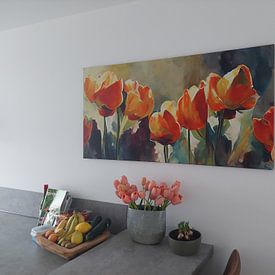 Kundenfoto: Tulpenfeld von Bert Nijholt, auf leinwand
