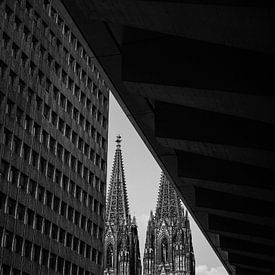 La cathédrale de Cologne en noir et blanc sur David Heyer