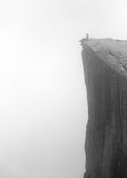 A beautiful view over the Lysefjord from the Preikestolen Norway.
