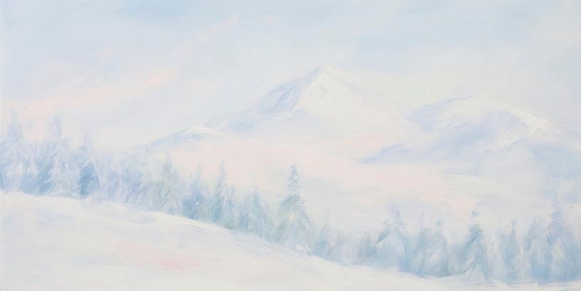 Weißes Schneegebirge von Whale & Sons