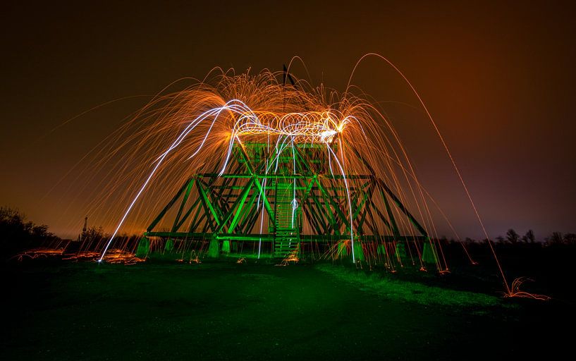 Lichtschildering op de metertoren 3 van mh-photografie