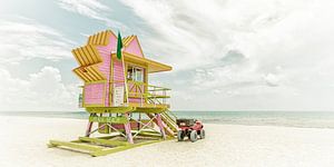MIAMI BEACH Florida Flair | Vintage Panorama van Melanie Viola