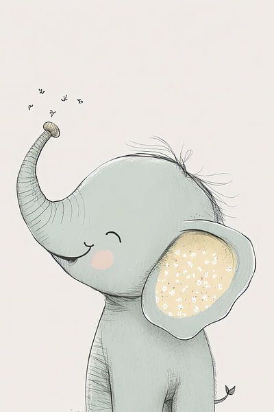 Chambre d&#039;enfant éléphant par Your unique art