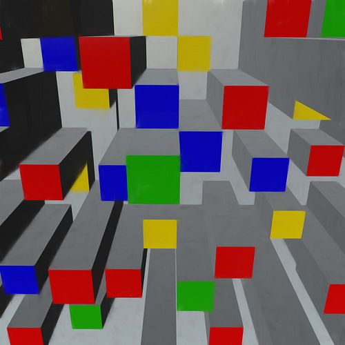 Red Blue Yellow Green In 3D