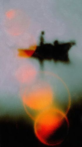 Fischer bei Sonnenaufgang – Abstrakte Figuren auf dem Meer von Whale & Sons