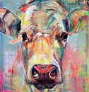 Schilderij van een koe - Sweet lady Jane van Liesbeth Serlie thumbnail