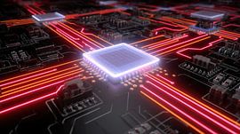 Leiterplatte, Autobahn, CPU, Neon, Panorama