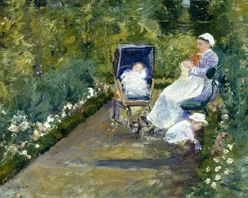 Mary Cassatt, Enfants dans un jardin (La Soeur) - 1878 sur Atelier Liesjes