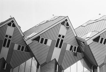 Cube Houses I Black and White I Modern Architecture I Analog Photography by Floris Trapman