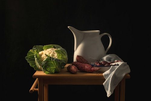 Stilleven keukentafel