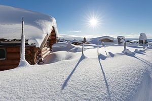 Village enneigé près de Lillehammer