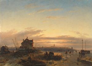 L'hiver sur l'IJ à Amsterdam, Charles Leickert