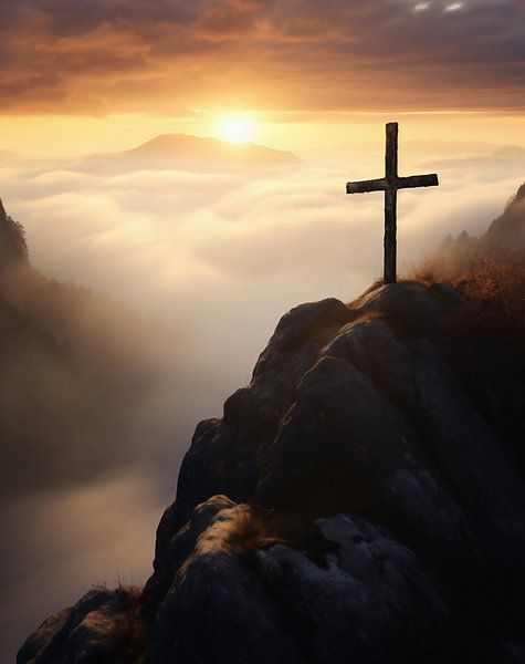 Zonsopgang in de bergen van fernlichtsicht