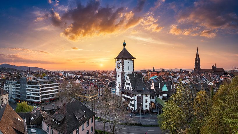 Freiburg Sunset Panorama by Michael Abid