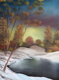 Verschneiter See von Yvonne Smits