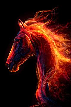 Pferd Flammen von MNS Designs