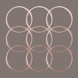 Goldenes Gleichgewicht Art Deco Geometrie