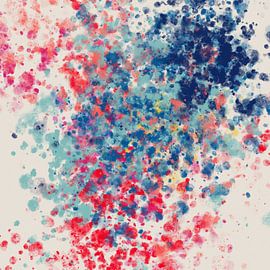 Elegant abstract painting, bright pastel colors by Dina Dankers