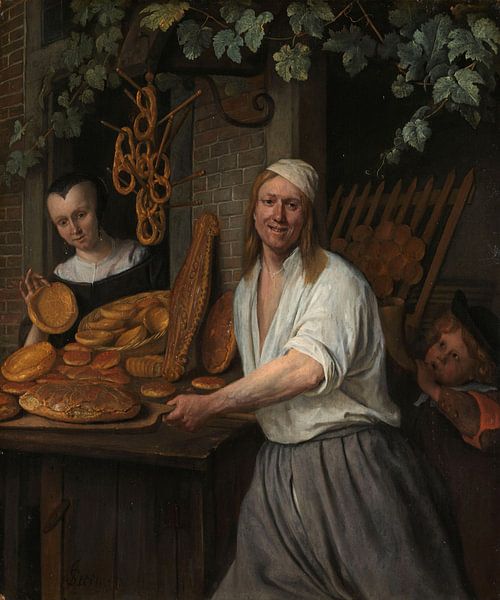 Baker Arent Oostwaard and his wife, Jan Havicksz. Steen by Masterful Masters