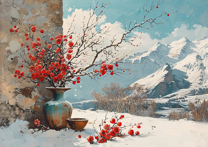 Frozen Bloom Contraste par Caprices d'Art