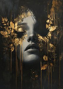 Golden Dream | Mystical Women Golden Leaves