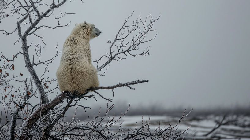 Eisbär in eisiger Einsamkeit von Klaus Tesching - Art-AI
