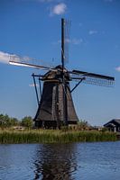 Mühle Kinderdijk an der Uferpromenade