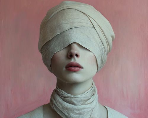 Portrait Minimalist Pink | Muted Rose Enigma