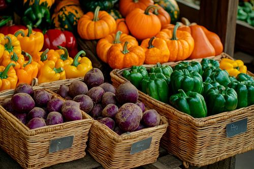Sélection de légumes colorés