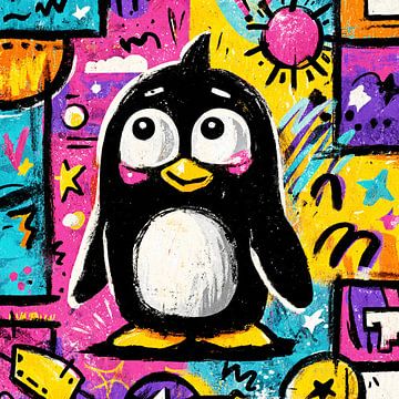 Pop-Art pinguin nr. 1