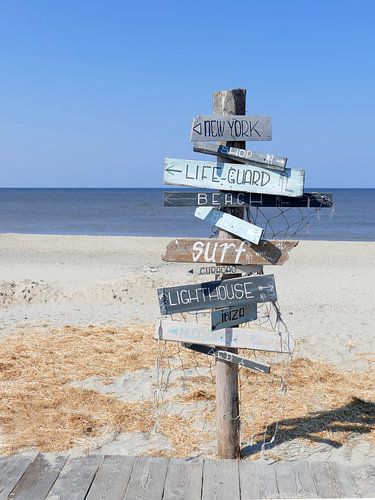 Wegwijzer op Texel am Paal 15