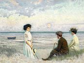 Paul Fischer, Abendstimmung am Strand von Falsterbo - 1909 von Atelier Liesjes Miniaturansicht