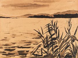 Max Pechstein - Zeegezicht met riet, 1924