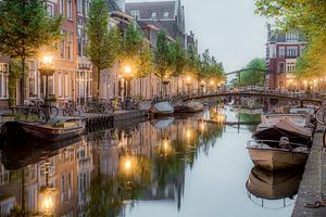 Oude Rijn in Leiden van Dirk van Egmond