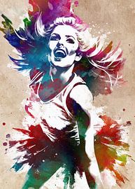 Cheerleader sport art #cheerleader