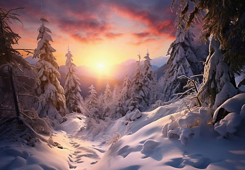 Romantische Winterlandschaft