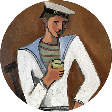 Jonge man in zeemanskleding, HELMUT KOLLE, ca 1930 van Atelier Liesjes