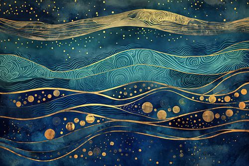 Golvende zee abstract