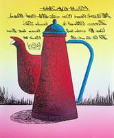 Red coffee pot